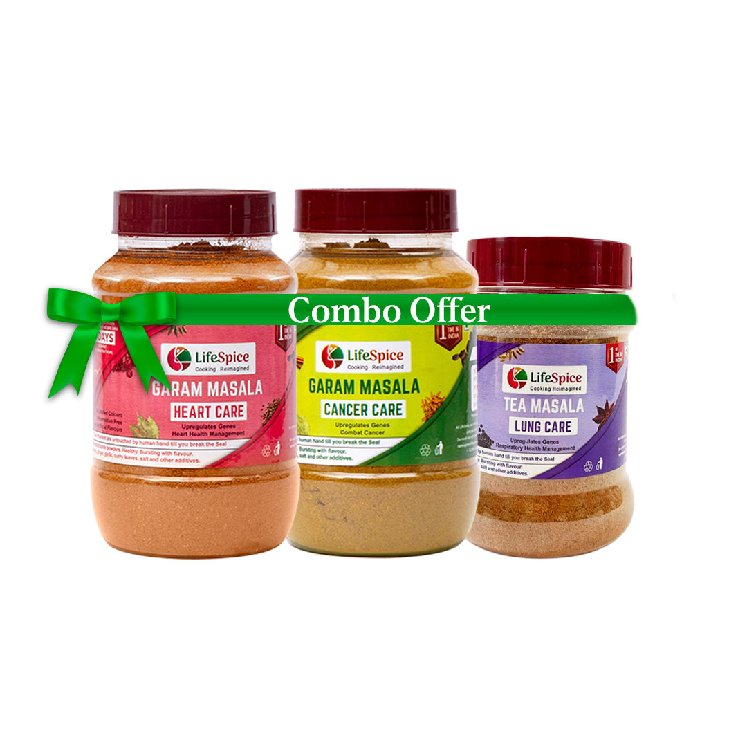 Buy 2 Get 1 - Buy 1 Lifespice Garam Masala Heart Care + Cancer Care and GET Tea Masala Lung Care FREE