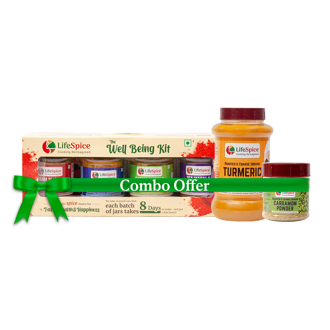 Buy 1 Get 2 - Buy 1 Lifespice Wellbeing Kit and GET 1 Cardamom + 1 Turmeric Powder FREE