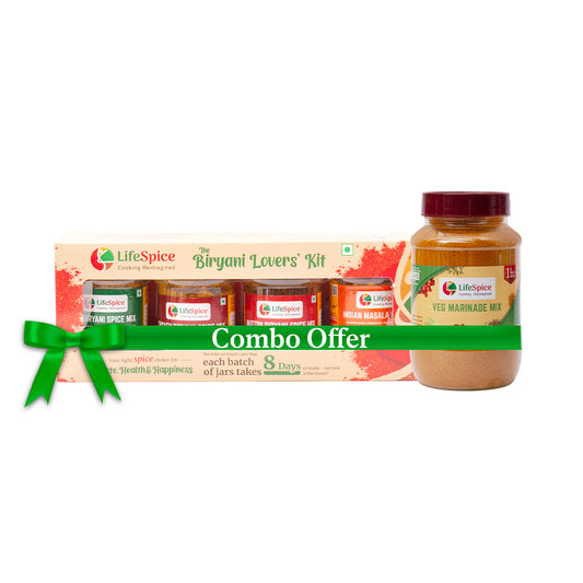 Buy 1 Get 1 - Buy 1 Lifespice Biryani Lovers Kit and GET 1 Veg Marinade Mix FREE