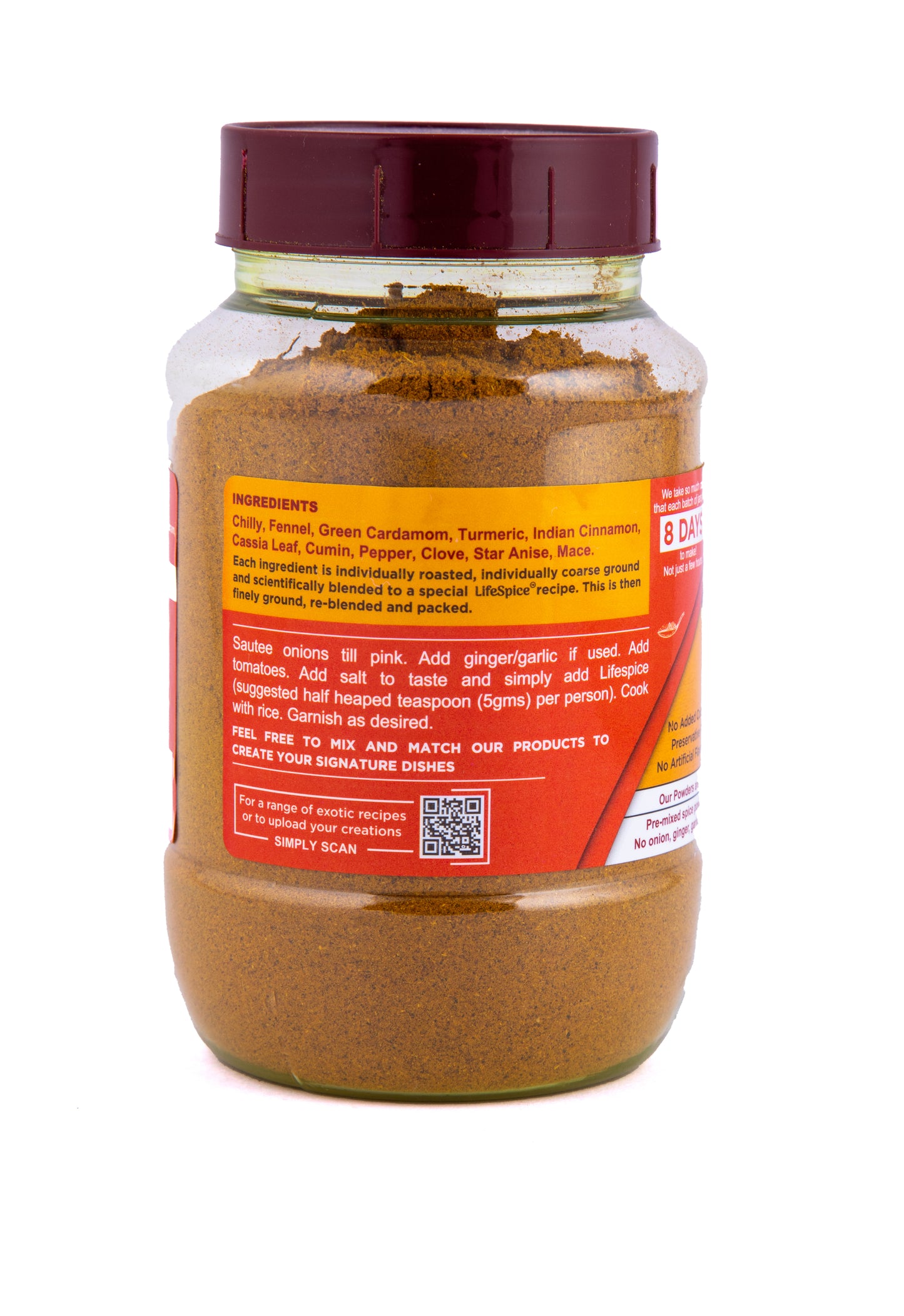 Lifespice - Indian Masala Rice Mix 150g PET Jar