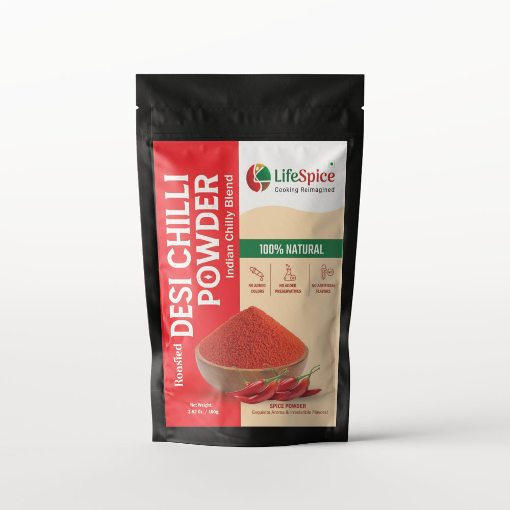 Lifespice Roasted Desi Chilli Powder - 100g pouch