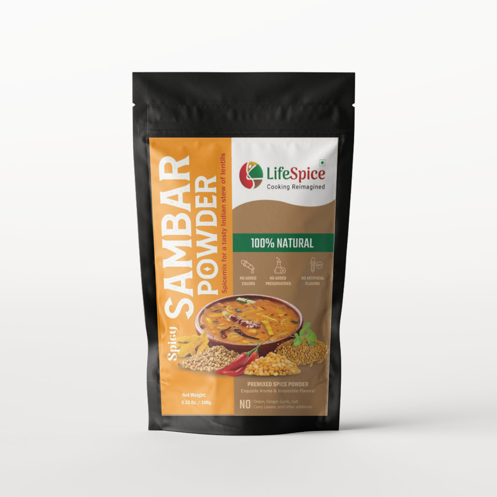 Lifespice Spicy Sambar Powder - 100g pouch