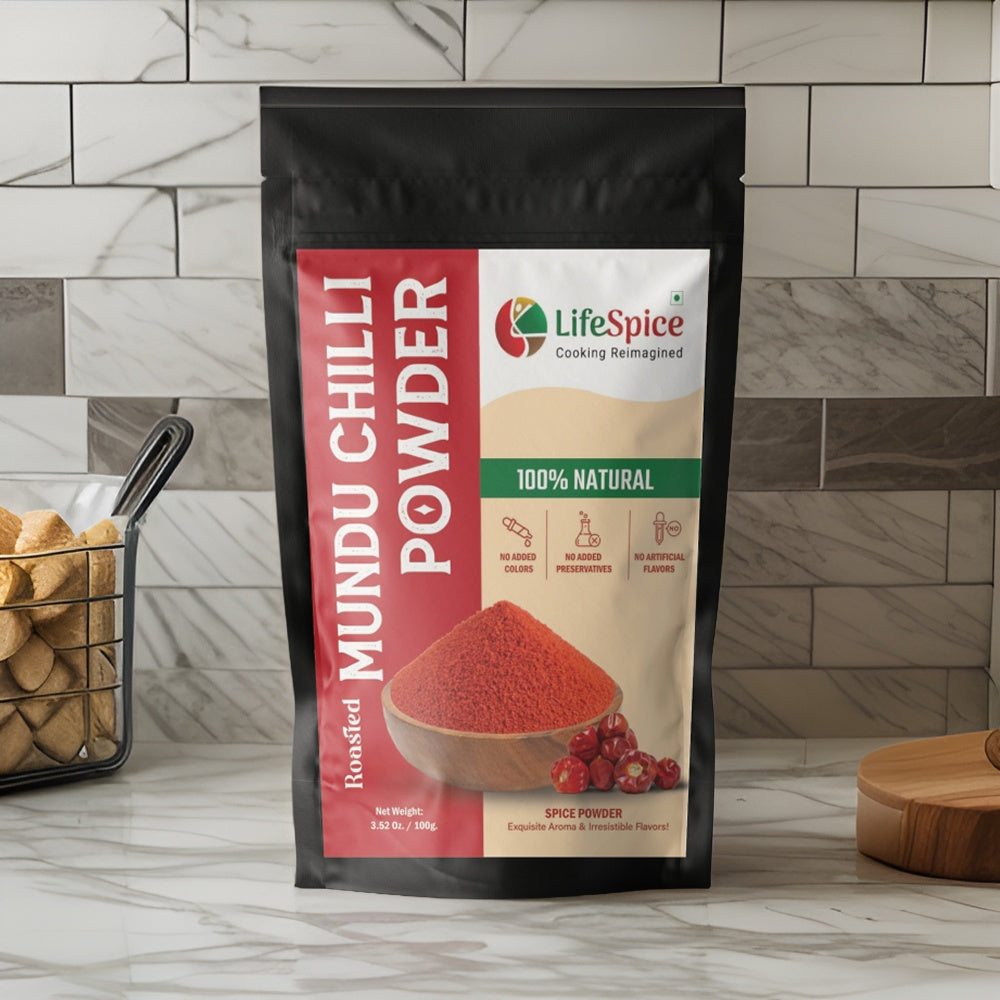 Lifespice Roasted Mundu Chilli Powder - 100g pouch