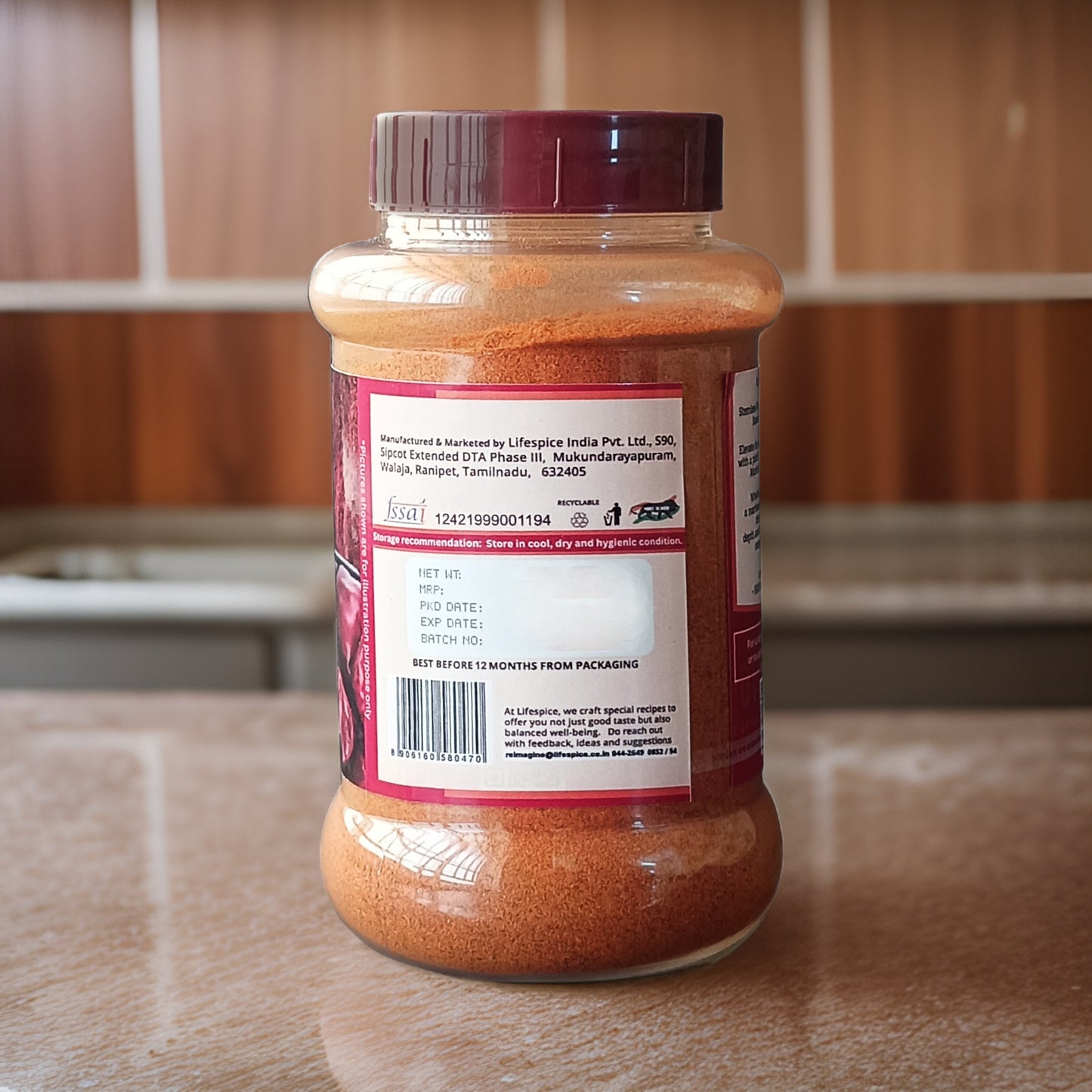 Lifespice - Ramnad Mundu Chilli Powder 200g PET Jar (Premium Roasted)