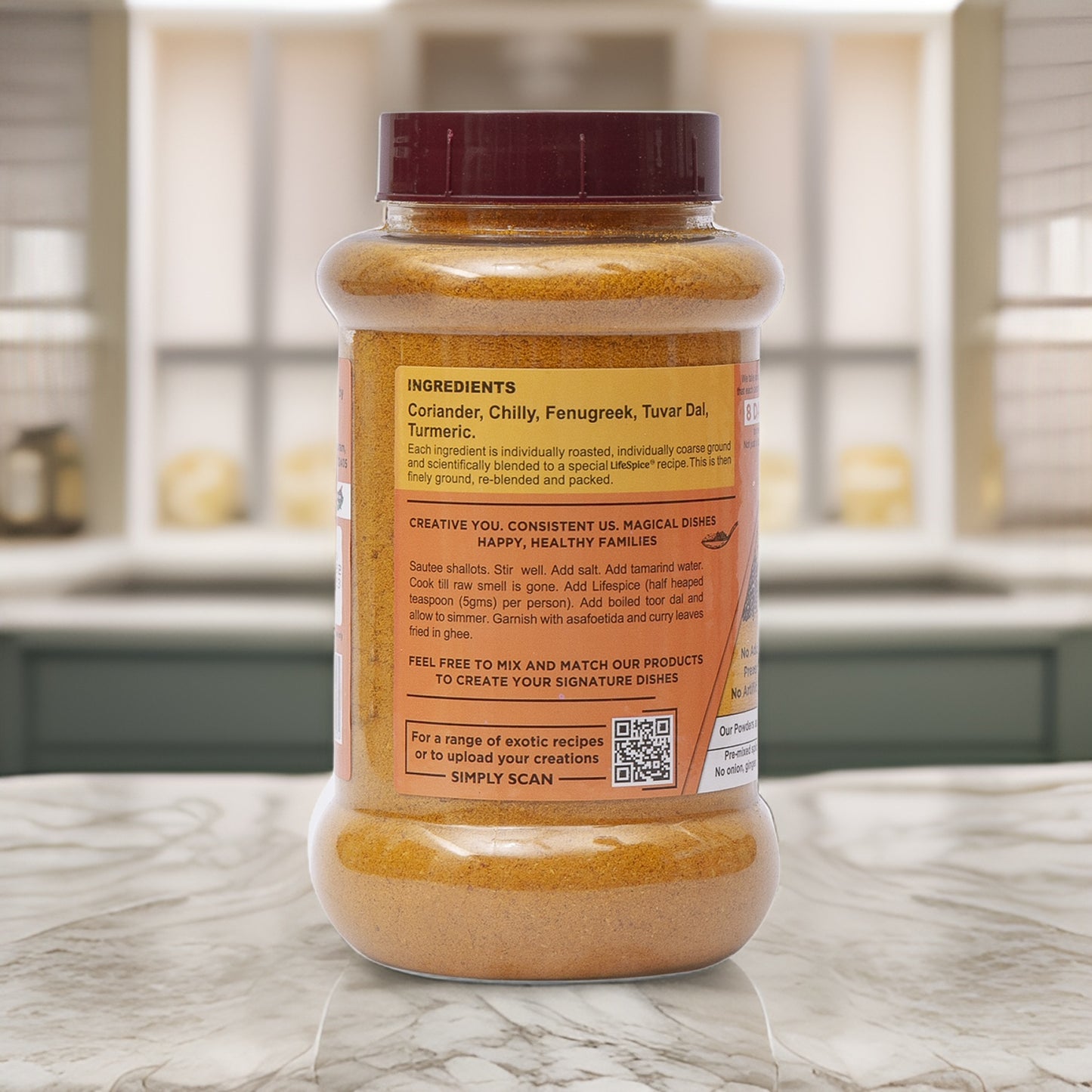 Lifespice - Sambar Powder 200g PET Jar