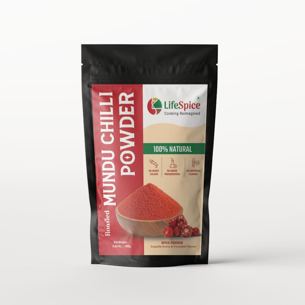 Lifespice Roasted Mundu Chilli Powder - 100g pouch