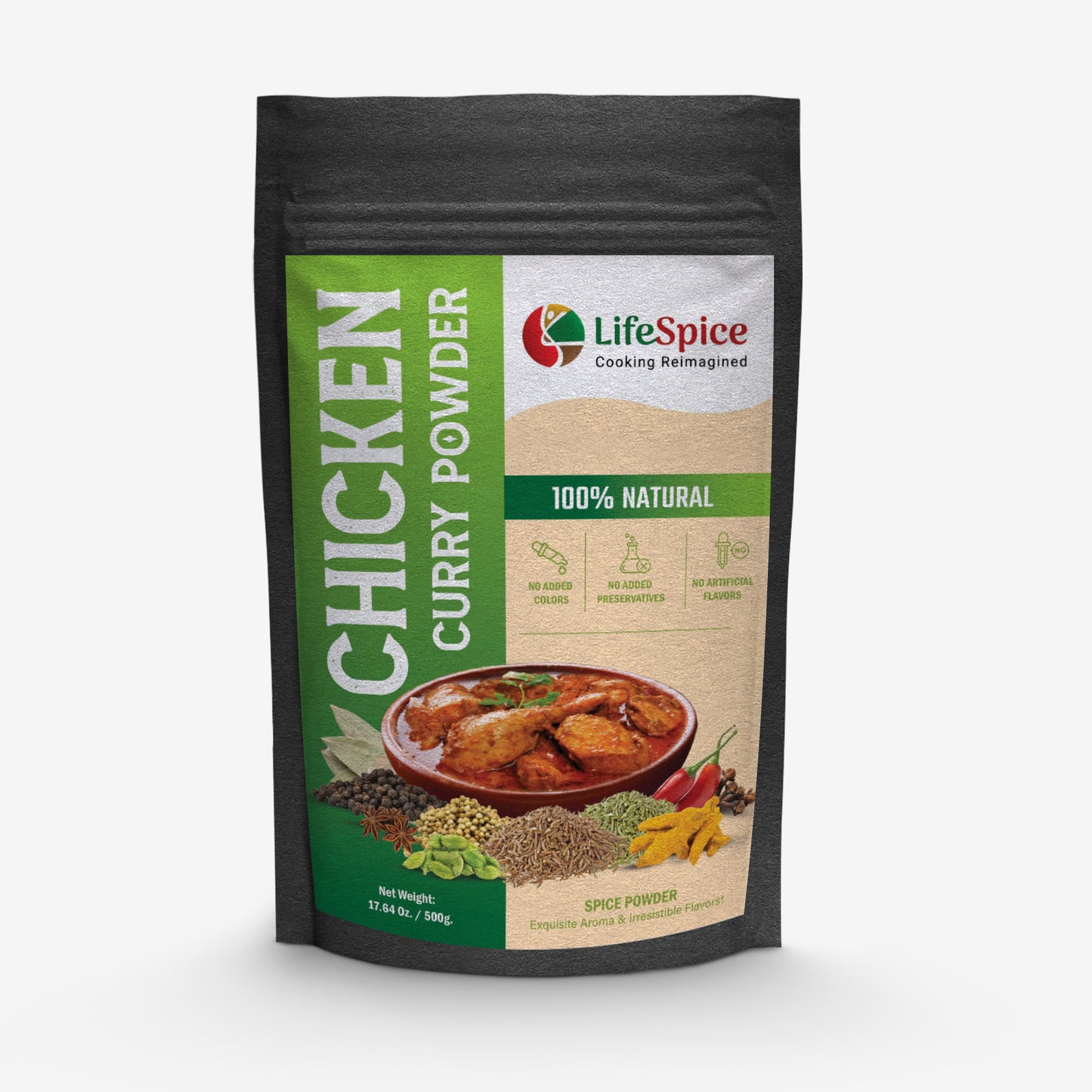 Lifespice Chicken curry powder - 500g pouch