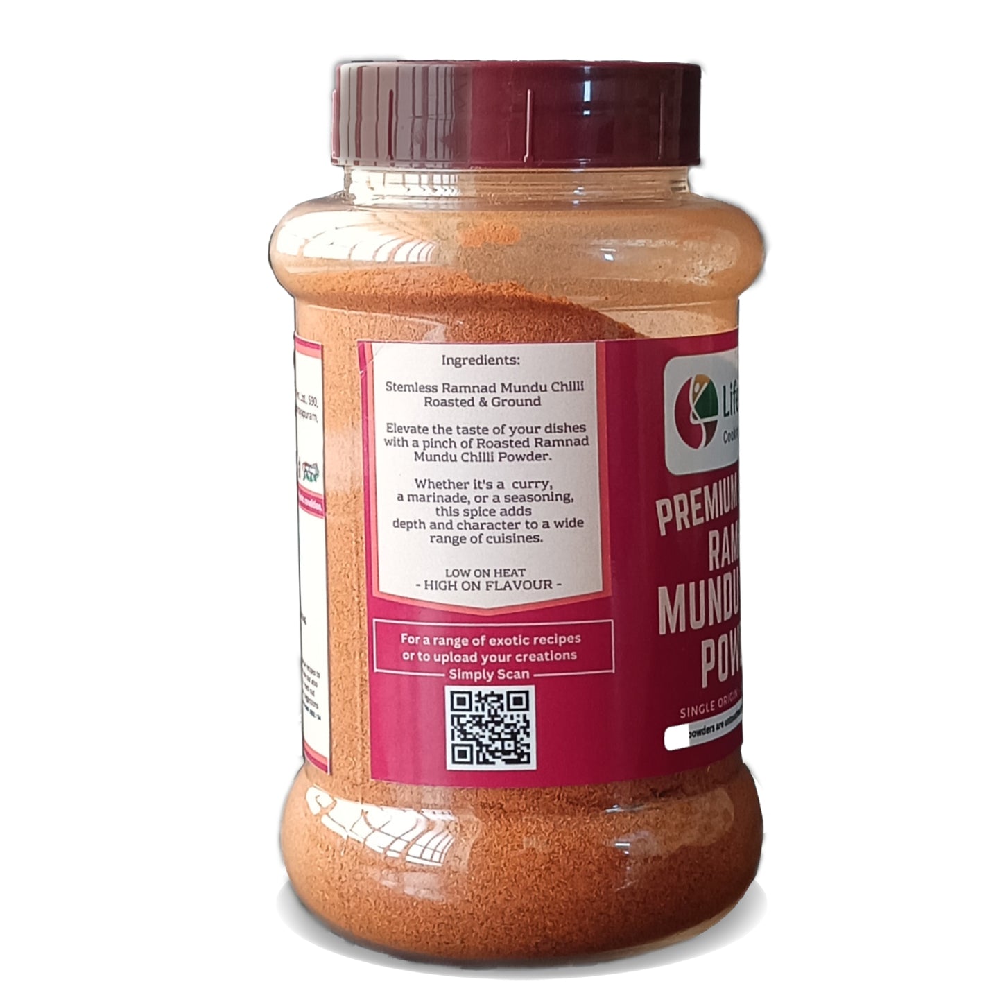 Lifespice - Ramnad Mundu Chilli Powder 200g PET Jar (Premium Roasted)