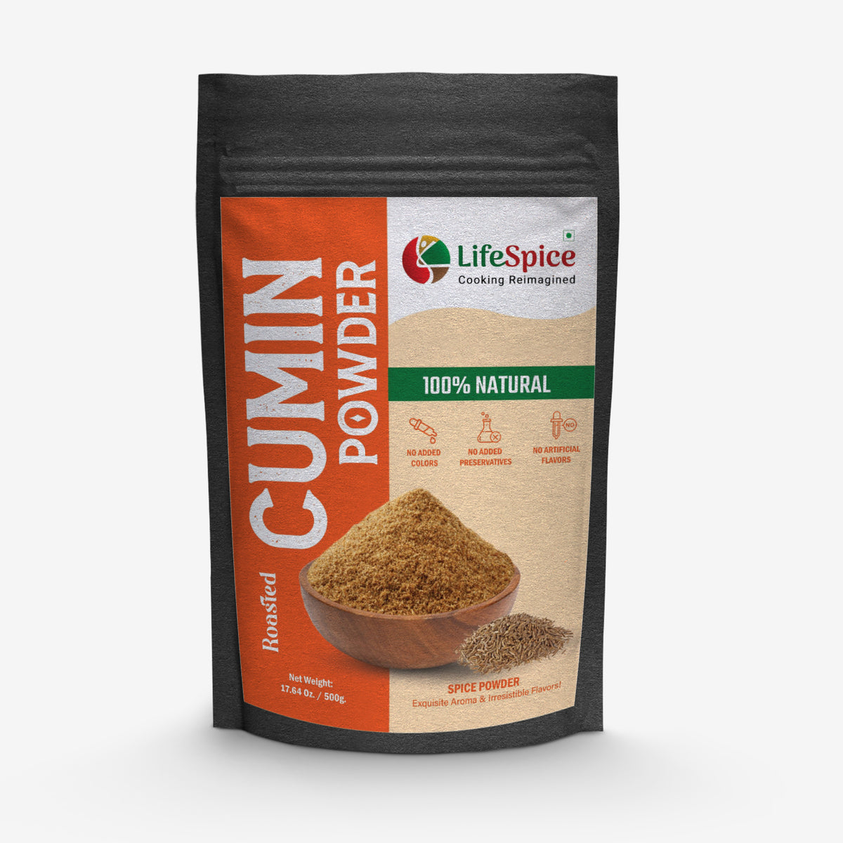 Cumin Powder Packed Lifespice Roasted Cumin Powder - 500g pouch| With Natural ...