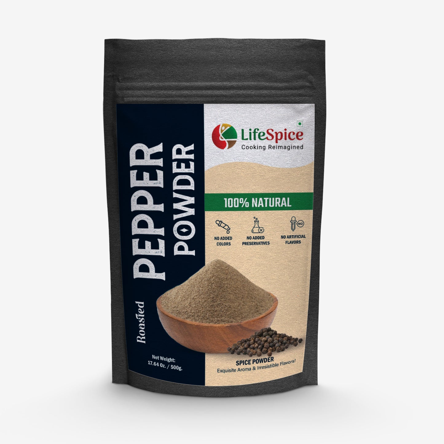 Lifespice Roasted Pepper Powder - 500g pouch