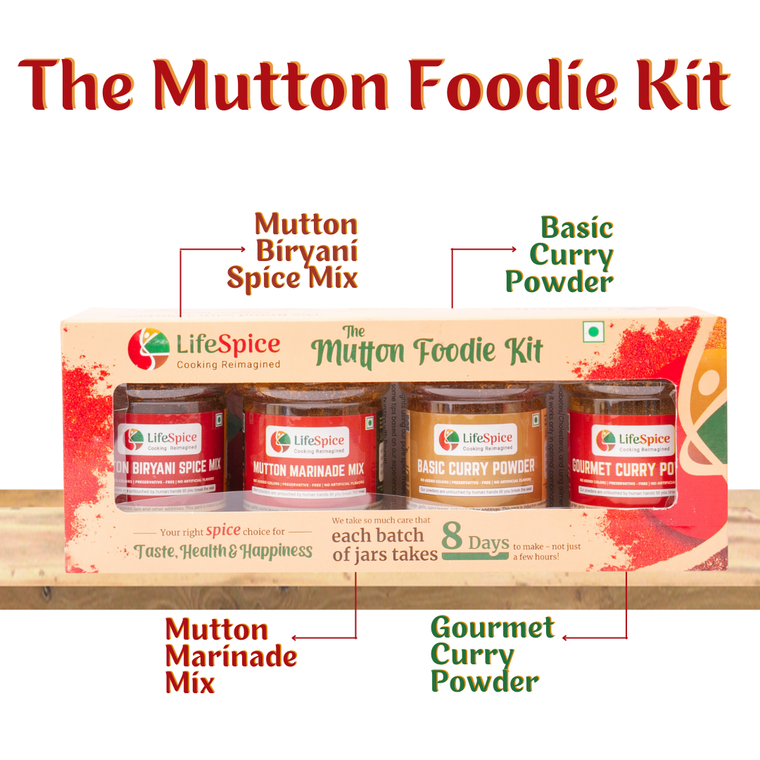 Mutton Kit Lifespice - Mutton Foodie Kit -4 PET Jars -75g each | Mutton Marinade